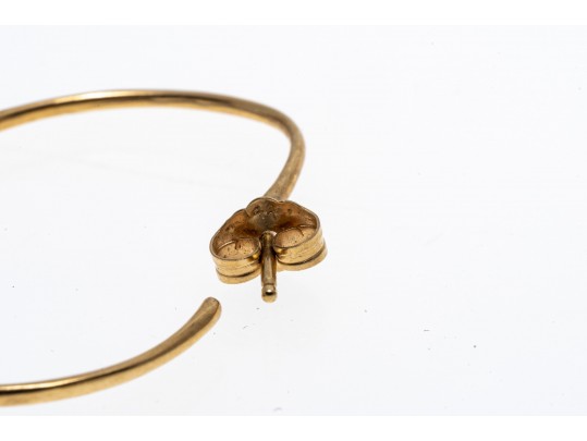 Lot Of Four Assorted Yellow Gold Jewelry Items, Including Earrings