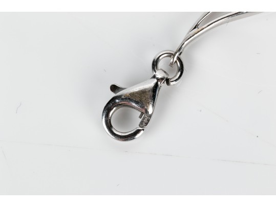 Delicate 14K White Gold Diamond Accented Bracelet