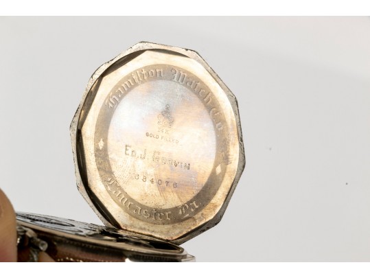 Lot Of Three Vintage Gold Filled And Steel Watches Including Hamilton, Waltham And Reliance