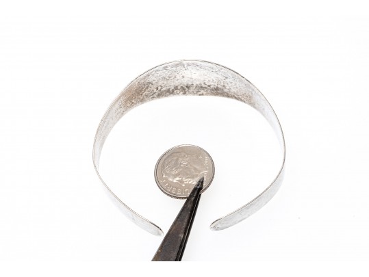 Sterling Etched Cuff Bracelet