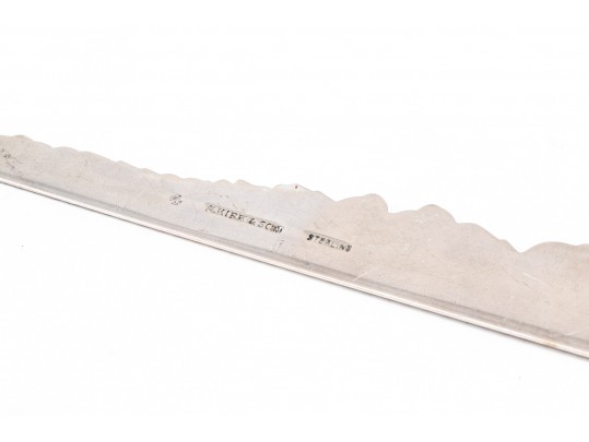 Sterling Silver Vintage Complementary Ornate Patterned Desk Set Items, Various Makers