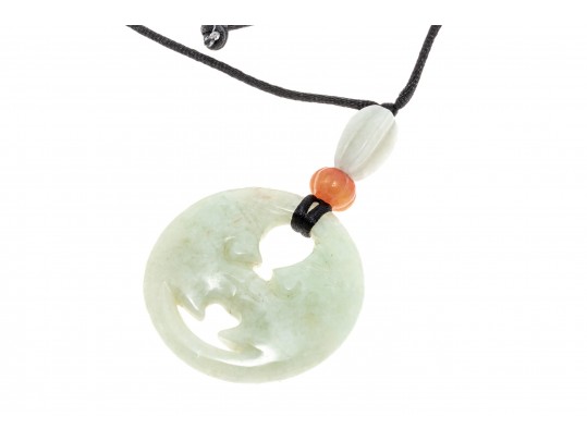 Carved Jade Pendant Necklace