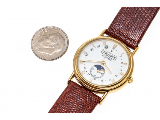 Movado Small Quartz Moon Phase Strap Watch