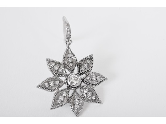 Stunning 14k Diamond Flower Drop Earrings *UPDATED*