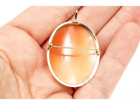 14K Pendants And Cameo Brooch/pendant