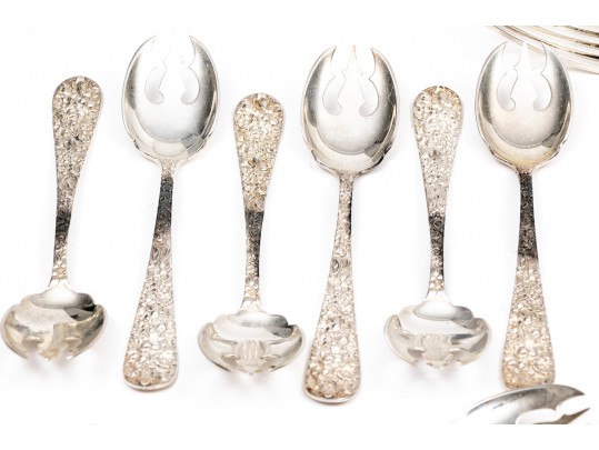 Lot Of Assorted Maker Complementary Sterling Silver Flatware, 112 Pieces