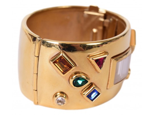 Stunning Franklin Mint Mughal Jewels Of India Necklace And Bob Mackie Austrian Crystal Watch