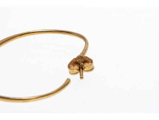 Lot Of Four Assorted Yellow Gold Jewelry Items, Including Earrings