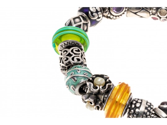Colorful Sterling Beaded Bracelet