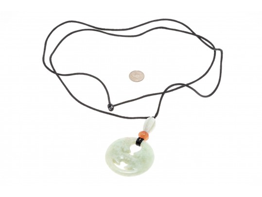 Carved Jade Pendant Necklace