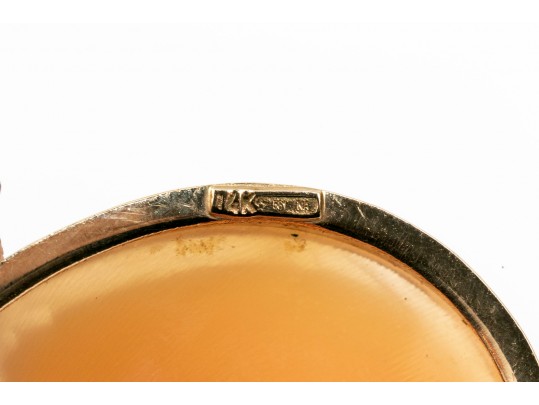14K Pendants And Cameo Brooch/pendant