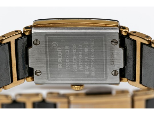 Rado Diamond Indices And Sleek Black Ceramic Band Quartz Watch