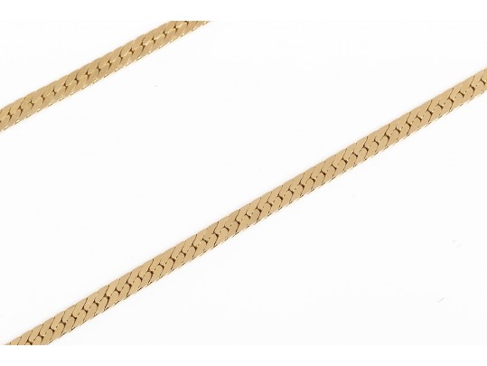 Romantic 14K Herringbone And Heart Pendant Necklace