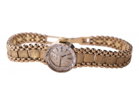 Rolex Stunning Vintage Solid 14K Yellow Gold Bracelet Wristwatch