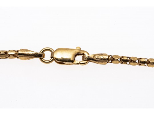 Dynamic 18K And 14K Gold Floral Roller Pendant Necklace