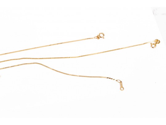 14K Serpentine Chain Necklaces And Bracelet