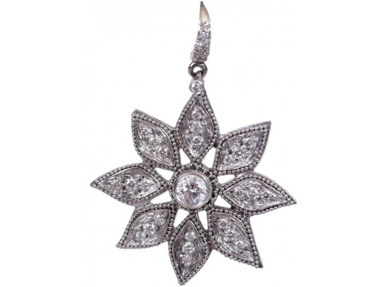Stunning 14k Diamond Flower Drop Earrings *UPDATED*