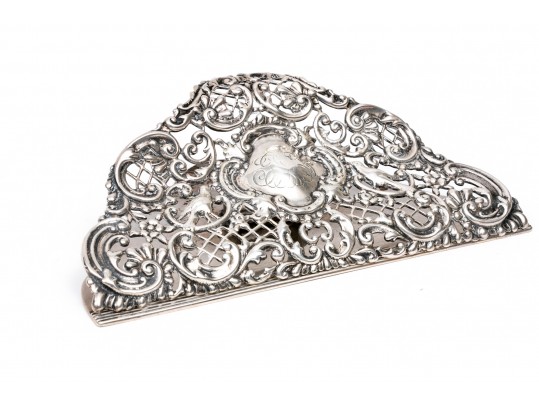 Sterling Silver Vintage Complementary Ornate Patterned Desk Set Items, Various Makers