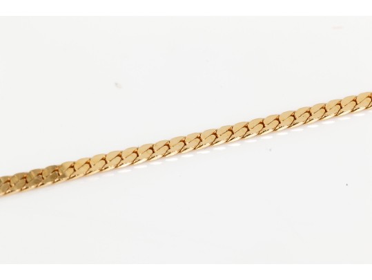 Slim 14K Herringbone Chain Necklace