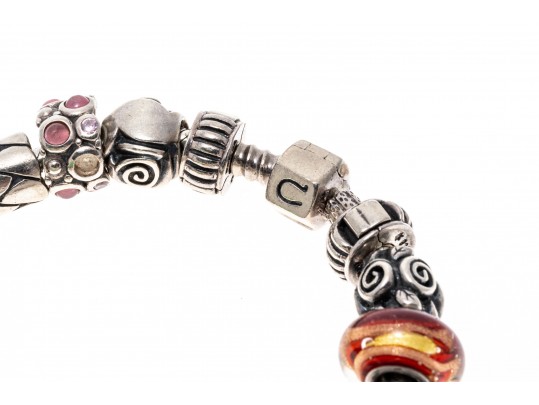 Colorful Sterling Beaded Bracelet