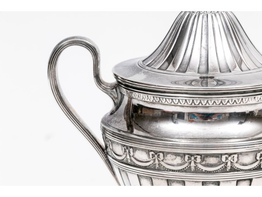 Tiffany & Co. Makers  Sterling Stunning Vintage Three Piece Pedestal Demitasse Set