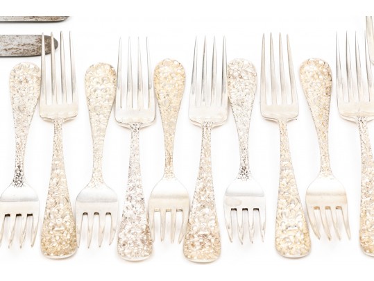 Lot Of Assorted Maker Complementary Sterling Silver Flatware, 112 Pieces