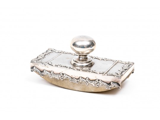 Sterling Silver Vintage Complementary Ornate Patterned Desk Set Items, Various Makers