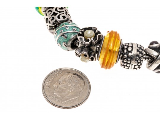 Colorful Sterling Beaded Bracelet