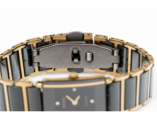 Rado Diamond Indices And Sleek Black Ceramic Band Quartz Watch