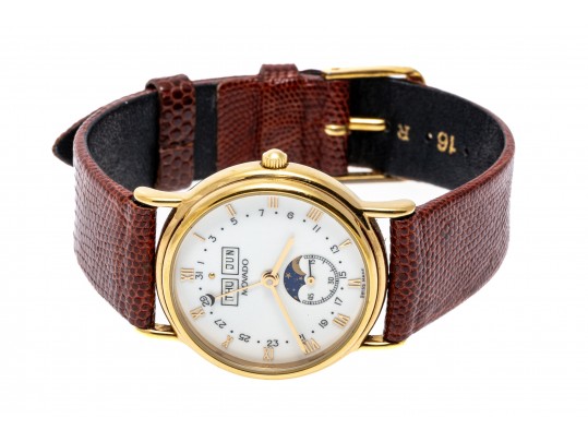 Movado Small Quartz Moon Phase Strap Watch