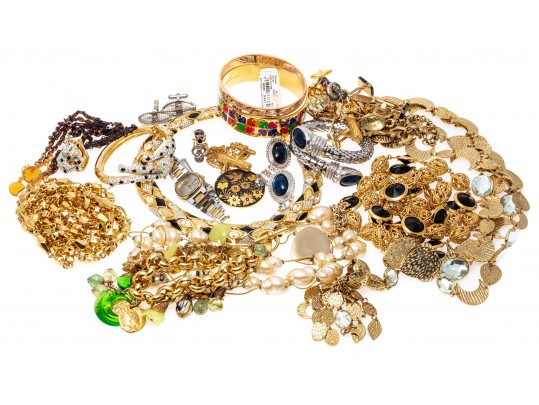 Lot Of Assorted Costume Jewelry, Including Two Costume Kate Spade Slip On Bangles