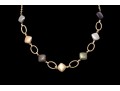 Unique 14K Multicolored Gold Chain Necklace