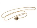 Dynamic 18K And 14K Gold Floral Roller Pendant Necklace