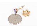 14K Tanzanite Stud Earrings With Diamond Earring Jackets