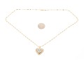 Romantic 14K Diamond Set Heart Pendant Necklace