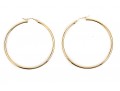 18K Italian Simpale Polished Hoop Earrings