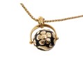 Dynamic 18K And 14K Gold Floral Roller Pendant Necklace