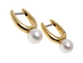 Mikimoto Lovely 18kyg Cultured Pearl Set Hoop Earrings, With Box