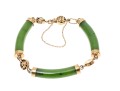 14K Carved Nephrite Bracelet
