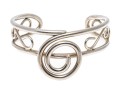 Sterling Open Scrollwork And Spiral Cuff Bracelet