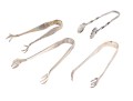 Lot Of Four Assorted Vintage Sterling Silver Sugar Tongs