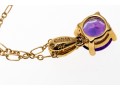 Delicate 14K Rich Purple Amethyst Pendant Necklace