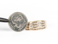 14K Three Row Channel Set Diamond Ring, Size 7.25-