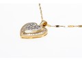 Romantic 14K Diamond Set Heart Pendant Necklace