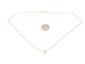 Dainty 14K Single Diamond Pendant Necklace