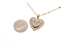 Romantic 14K Diamond Set Heart Pendant Necklace