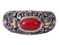 Samuel Benham BJC Sterling Silver, 18K Red Coral Jewelry Suite