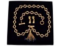 Franklin Mint The Sultan's Treasure 22K Gold Plated Necklace, Bracelet And Earrings Set