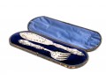 Sheffield, England Magnificent Antique Sterling Fish Set, Circa 1861, Beautifully Chased, With Box