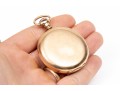 English Vintage Sterling Repousse Pocketwatch Holder With Gold Filled Elgin Watch